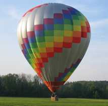 farbenfroher Heißluftballon von Barbara Staschok